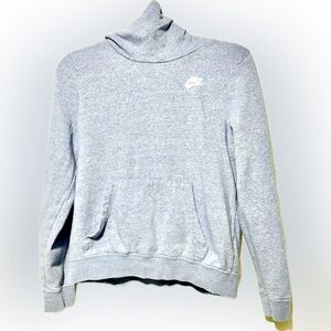 Nike Women's Heathered Baby Blue Hoodie - Small